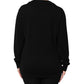 Black Cashmere Crystal Embellished Sweater