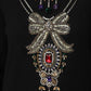 Black Cashmere Crystal Embellished Sweater