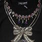 Black Cashmere Crystal Embellished Sweater