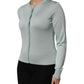 Light Green Silk Button Down Cardigan Sweater