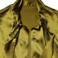 Green Ascot Collar Long Sleeves Blouse Top