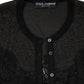 Black Viscose Lace Buttoned Cardigan Sweater