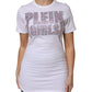 White Embellished CrewNeck Short Sleeve T-shirt