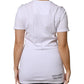 White Embellished CrewNeck Short Sleeve T-shirt