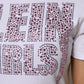 White Embellished CrewNeck Short Sleeve T-shirt