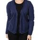 Dark Blue Long Sleeves Overcoat Cardigan Sweater