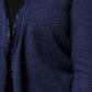 Dark Blue Long Sleeves Overcoat Cardigan Sweater