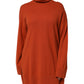 Dark Orange Long Sleeves Turtleneck Sweater