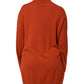 Dark Orange Long Sleeves Turtleneck Sweater