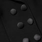 Black Wool Double Breasted Coat Jacket