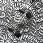 Silver Floral Jacquard Sleeveless Vest Top
