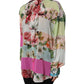 Multicolor Floral Patchwork Long Sleeves Top
