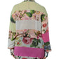 Multicolor Floral Patchwork Long Sleeves Top