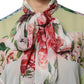 Multicolor Floral Patchwork Long Sleeves Top