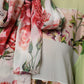 Multicolor Floral Patchwork Long Sleeves Top