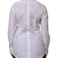 White Cotton Floral Embellished Shirt Top