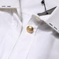 White Cotton Floral Embellished Shirt Top