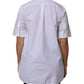 White Cotton Short Sleeves Collared Polo Top