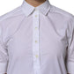 White Cotton Short Sleeves Collared Polo Top