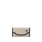 Beige Fabric And Leather Wallet