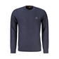 Blue Cotton Men Sweater