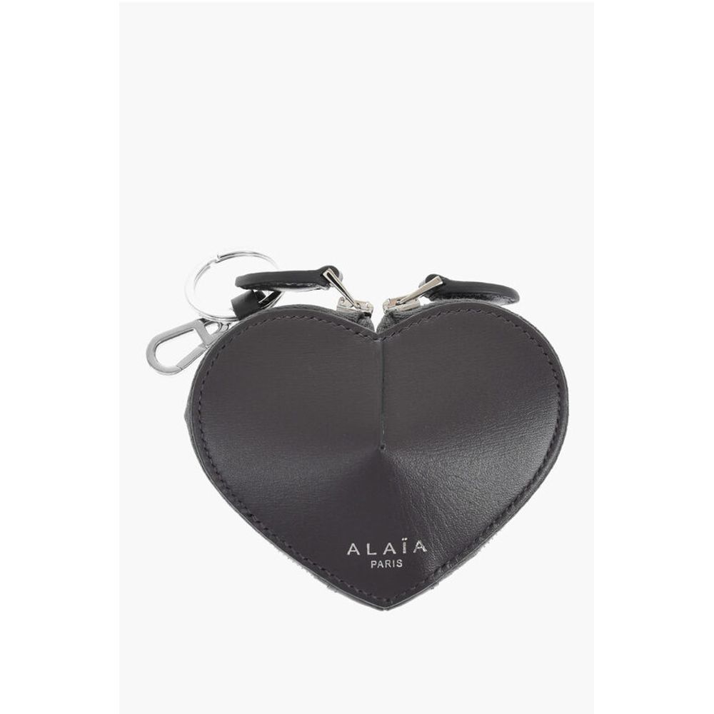 Leather HEART Zipped Wallet with Carabiner