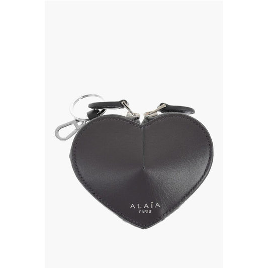 Leather HEART Zipped Wallet with Carabiner
