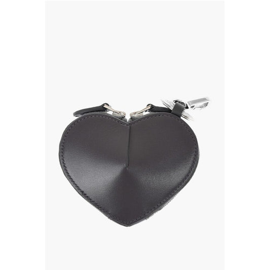 Leather HEART Zipped Wallet with Carabiner