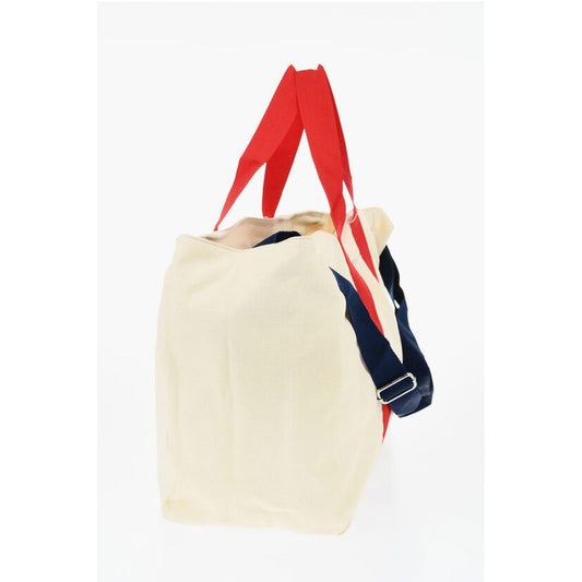 Canvas Tote Bag with Tape Handles and Adjustable Shoulder St