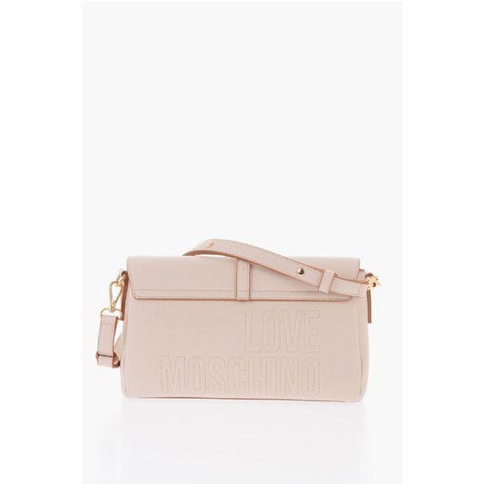 LOVE Faux Leather Shoulder Bag with Golden Details