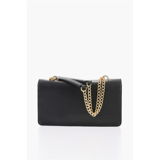 LOVE Leather Bag with Double Gold Heart Decoration