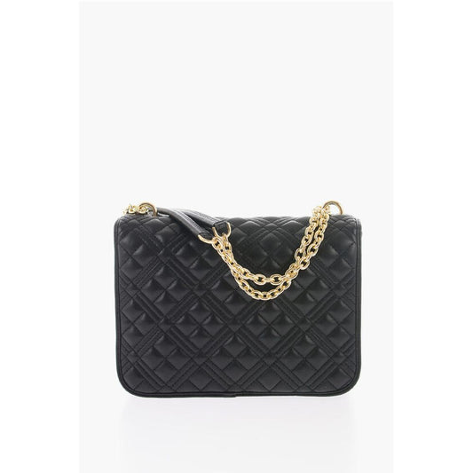 LOVE Quilted Faux Leather Bag with Chain Shoulder Strap
