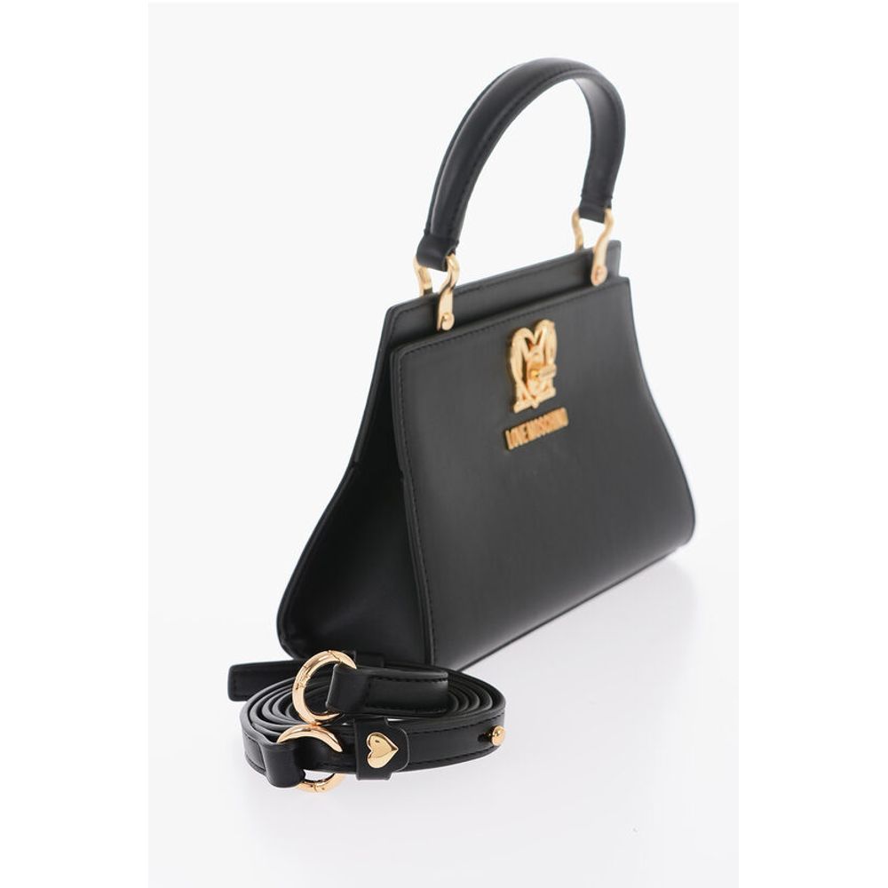 LOVE Solid Color Handbag with Removable Faux Fur Handle