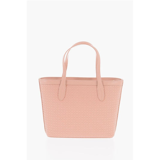 LOVE Faux Leather VALENTINA Tote Bag with All-Over Hearts