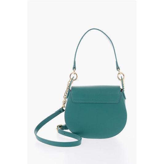 LOVE Faux Leather Saddle Bag with Turn Lock Closure