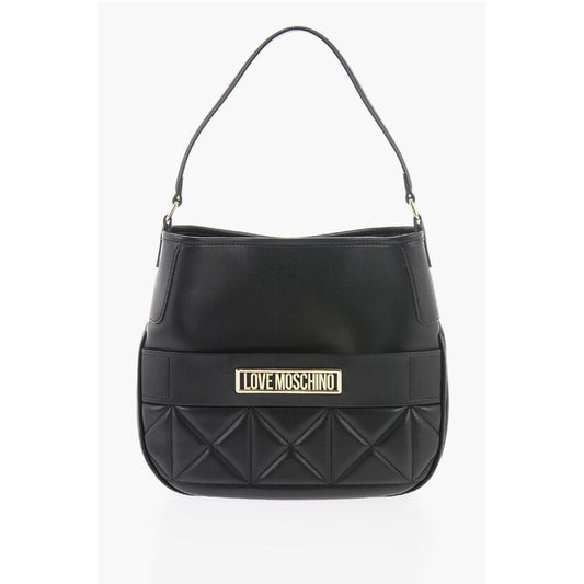 LOVE Faux Leather Bag with Removable Shoulder Strap