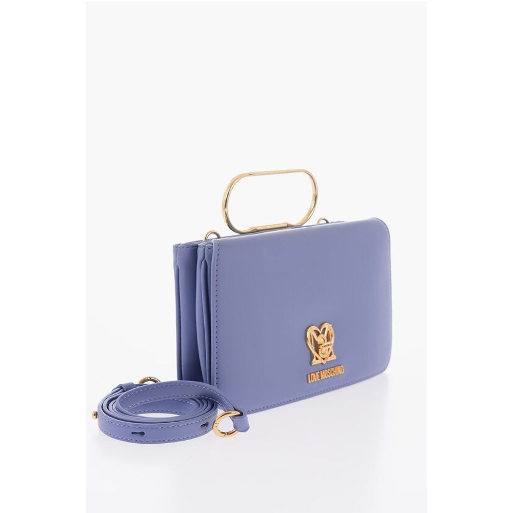 LOVE Solid Color Handbag with Removable Faux Fur Handle