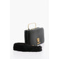 LOVE Solid Color Handbag with Removable Faux Fur Handle