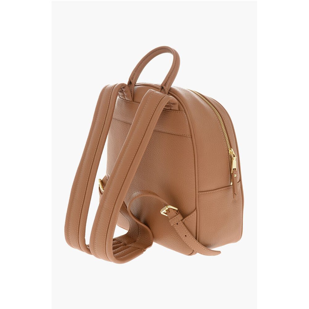 LOVE Textured Faux Leather Backpack with Embossed Logo