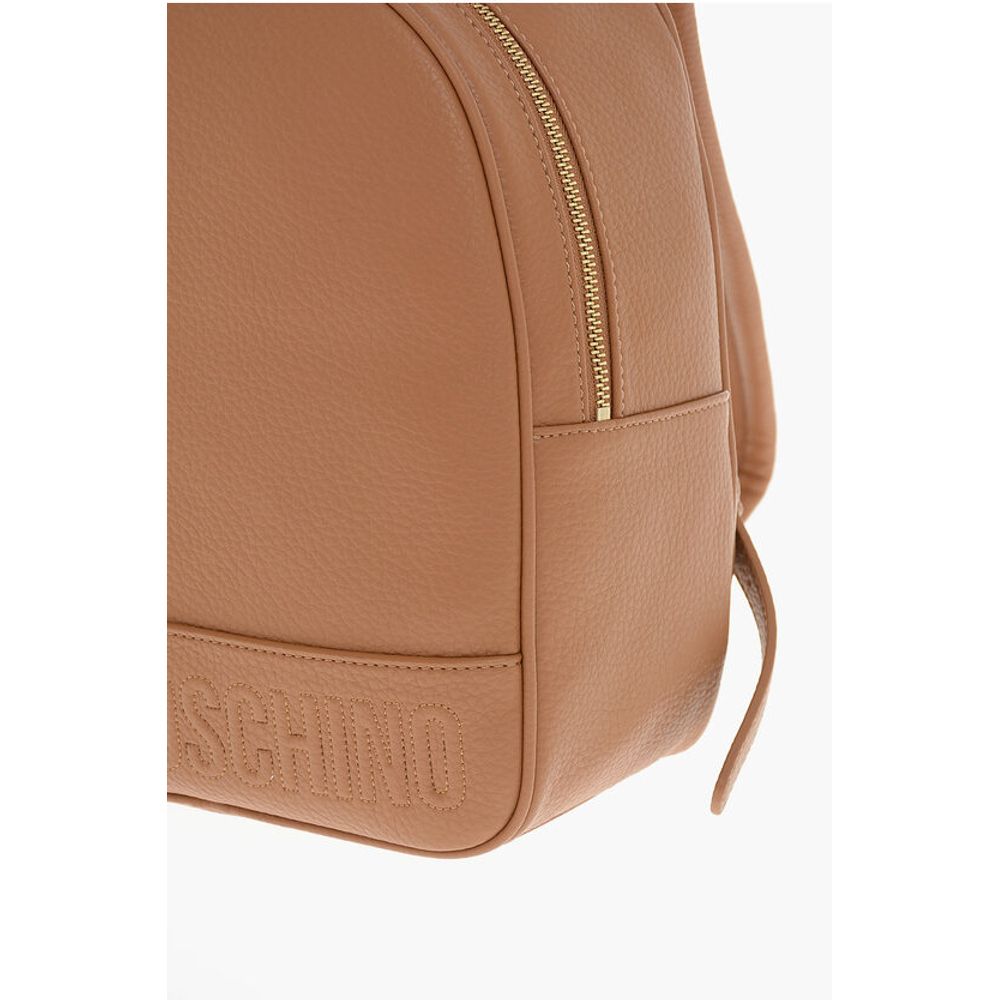 LOVE Textured Faux Leather Backpack with Embossed Logo