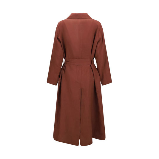Belted linen Coat