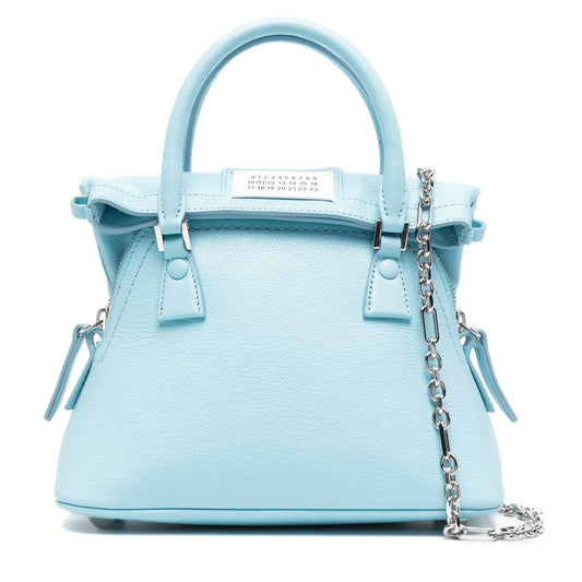 Blue Leather Handbag