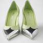 Satin And Metallic Leather Pumps