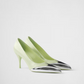 Satin And Metallic Leather Pumps
