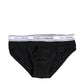 Black Cotton Stretch Regular Brief Underwear