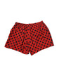 Red Silk Polka Dot Boxer Shorts Underwear