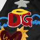 Black Graphic Embroidery Men Pants