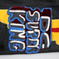 Black Graphic Embroidery Men Pants