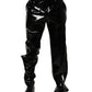 Black Nylon Straight Men Pants