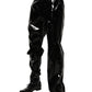Black Nylon Straight Men Pants